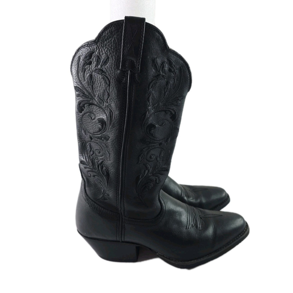 Twisted X Shoes - Twisted X Western Boots Womens 8 B Floral Embroidered ROUND TOE Black WWT0031